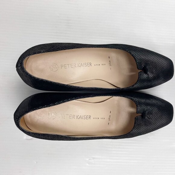 PETER KAISER like new*Wide fit*Embossed Leather Office Bloc Heel Classic Pump 36 - Picture 6 of 8